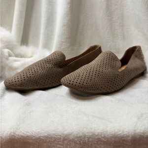 Me Too Taupe Perforated Flats